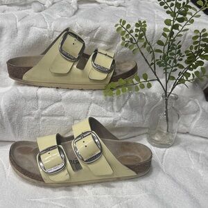 Birkenstock Cream Sandals with Buckle